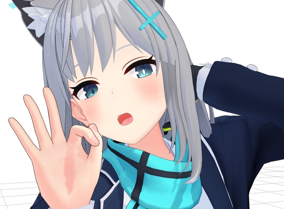 Silver-haired uniform girl suffocating Irama MMD