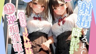 [Limited time 110 yen] I won’t let you off until you ejaculate♪ ~Dirty JK sisters’ double pussy reverse molester train~