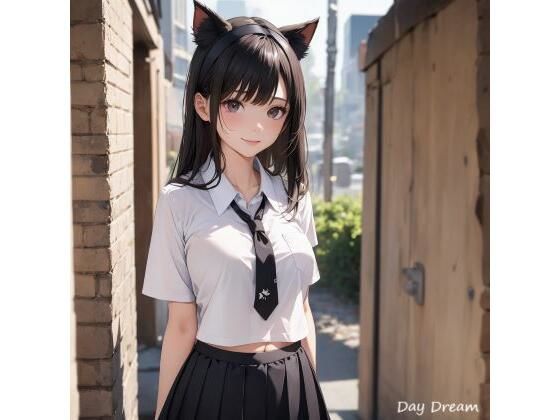 cat ears school girl