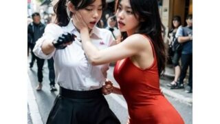 Female fight catfight AI video 1