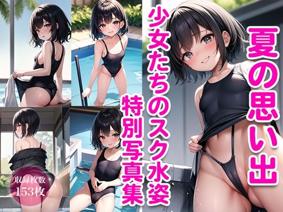 Special photo collection of girls in school swimsuits