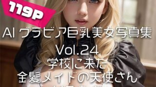 [AI gravure big breasted beauty photo collection] Vol.24 The blonde maid angel who came to school