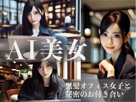 AI beauty, secret relationship with a black-haired office girl