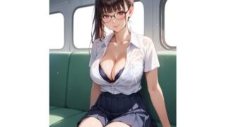 Big-breasted glasses girl’s lewd play