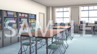 [Background material] Student council room (6014_bg08) [with time difference]