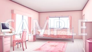 [Background material] Girl’s room A (6014_bg11) [with time difference]