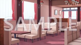 [Background material] Family restaurant (6014_bg13) [With time difference]