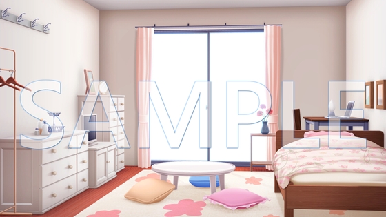 [Background material] Girl’s room B (6014_bg21) [with time difference]