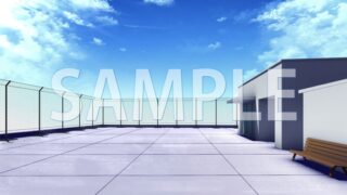 [Background material] Rooftop (6199_bg05) [With time difference]