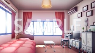 [Background material] Girl’s room (6175_bg08) [With time difference]