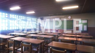 [Background material] Classroom (6168_bg02) [With time difference]