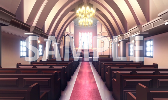 [Background material] Chapel (6168_bg05) [with time difference]