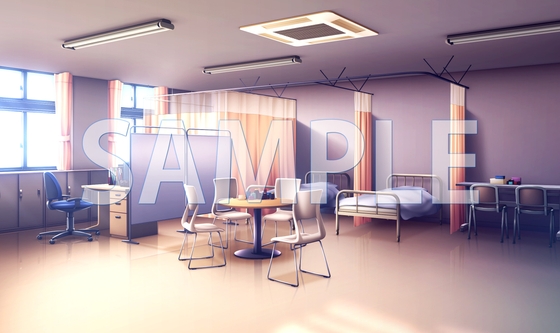 [Background material] Health room (6168_bg08) [with time difference]