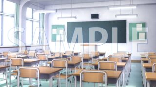 [Background material] Classroom (1385_bg03) [With time difference]