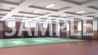 [Background material] Martial arts hall (1385_bg26) [with time difference]