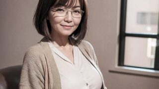 [AI] Day face and night face of a ‘mature woman with glasses’ career woman